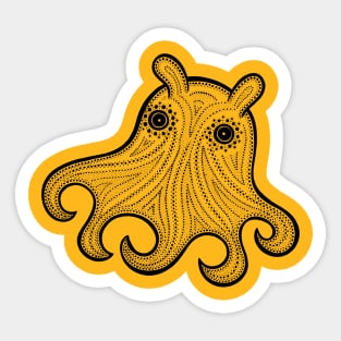 Super Cute Dumbo Octopus Ink Art Drawing Sticker